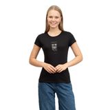 Armani Exchange Kadın Bisiklet Yaka T-Shirt, Siyah, S Beden