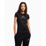 Armani Exchange Kadın Bisiklet Yaka T-Shirt, Siyah, XS