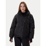Armani Exchange Kadın Desenli Regular Fit Çıkarılabilir Kapüşonlu Uzun Kol Dik Yaka Siyah Mont XW000690 AF16211-FC102 - XL