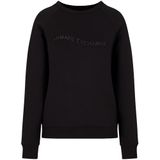 Armani Exchange Kadın Distorted Logo, Crew Neck, Soft Touch Sweatshirt, Siyah, S