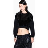 Armani Exchange Kadın Normal Kalıp Önü Pul Payet Desenli Yuvarlak Yaka Uzun Kollu Siyah Kazak XW001326 AF16682-MC117
