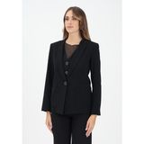 Armani Exchange Kadın Normal Kalıp Pürüzsüz Kumaş Omuz Pedli Cep Detaylı Tek Düğmeli Siyah Ceket XW001277 AF16148-UC001 - 36