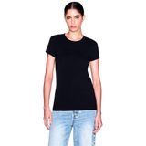 Armani Exchange Kadın Rhine Stone Logo Tone On Tone Simple T-Shirt (1'li paket), Siyah, M