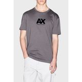 Armani Exchange Logo Baskılı Pamuklu Regular Fit Bisiklet Yaka T Shirt Erkek T Shirt XM001403 AF16432 U8092 - Koyu Gri