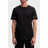 Armani Exchange Logolu % 100 Pamuk Regular Fit Bisiklet Yaka T Shirt Erkek T Shirt XM001437 AF10356 UC001 - Siyah