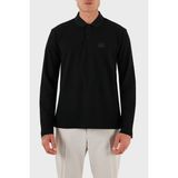 Armani Exchange Logolu % 100 Pamuk Regular Fit Düğmeli Polo Yaka T Shirt Erkek Polo Yaka T Shirt XM001394 AF16262 UC001 - Siyah - 2XL
