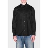 Armani Exchange Logolu % 100 Pamuk Regular Fit Jakarlı Gömlek Erkek Gömlek XM003244 AF13131 UC001 - 2XL - Siyah