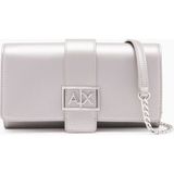 Armani Exchange Logolu Çıkarılabilir Zincir Askılı Portföy Cüzdan Bayan Cüzdan XW000358 AF12039 U8097 - Gümüş