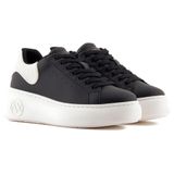 Armani Exchange Logolu Kalın Taban Sneaker Ayakkabı, 40, XW002149 AF19528 MC024, SİYAH-BEYAZ, Kadın