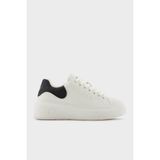 Armani Exchange Logolu Kalın Taban Sneaker Ayakkabı Bayan Ayakkabı XW002149 AF19528 M0017 - Ekru - Siyah