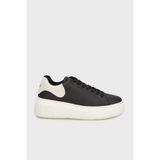Armani Exchange Logolu Kalın Taban Sneaker Ayakkabı Bayan Ayakkabı XW002149 AF19528 MC024 - Beyaz - Siyah