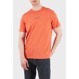 Armani Exchange Logolu Pamuklu Regular Fit Bisiklet Yaka T Shirt Erkek T Shirt XM001784 AF10356 U3040 - Turuncu - 2XL