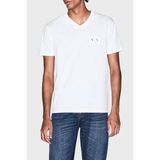 Armani Exchange Logolu Pamuklu Regular Fit V Yaka T Shirt Erkek T Shirt XM002179 AF12308 U0009 - Beyaz - XL