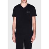 Armani Exchange Logolu Pamuklu Regular Fit V Yaka T Shirt Erkek T Shirt XM002179 AF12308 UC001 - Siyah