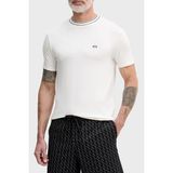 Armani Exchange Logolu Regular Fit Şerit Detaylı Bisiklet Yaka T Shirt Erkek T Shirt XM002484 AF21936 U0009 - Beyaz
