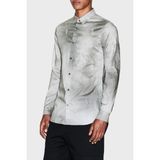 Armani Exchange Logolu Streç Pamuklu Slim Fit Klasik Yaka Gömlek Erkek Gömlek XM001956 AF13184 F8042 - XL - Gri