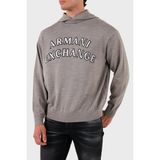 Armani Exchange Pamuk ve Yün Karışımlı Regular Fit Kapüşonlu Kazak Erkek Kazak 6DZM2Y ZM4NZ 17AC - Gri