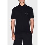 Armani Exchange Pamuklu Regular Fit Düğmeli Polo Yaka T Shirt Erkek Polo Yaka T Shirt XM001885 AF13026 MC004 - Siyah - Gold - 2XL