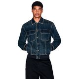 Armani Exchange Pamuklu Regular Fit Klasik Yaka Kot Ceket Erkek KOT CEKET XM001955 AF15833 MB001