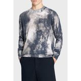 Armani Exchange Pamuklu Regular Fit Logo Detaylı Tasarım Kazak Erkek Kazak 6RZM2D ZMW8Z 21CE - Beyaz - Mavi - XL