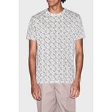 Armani Exchange Pamuklu Regular Fit Logolu Bisiklet Yaka T Shirt Erkek T Shirt XM002778 AF10356 F1166 - Ekru - 2XL