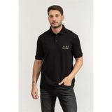 Armani Exchange Polo Yaka T-Shirt Çok Renkli, S, XM001885AF21324, BLACK SHADE GOLD, Erkek