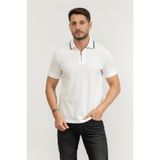 Armani Exchange Polo Yaka T-Shirt Off White, TYCED1277BBB91922892CF100