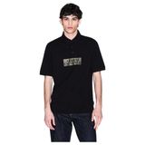 Armani Exchange Polo Yaka T-Shirt Siyah, S, XM001885AF13026, BLACK DIAGONAL GOLD, Erkek