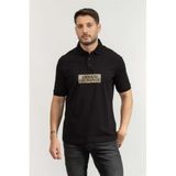 Armani Exchange Polo Yaka T-Shirt Siyah, S, XM001885AF21324, BLACK DIAGONAL GOLD, Erkek