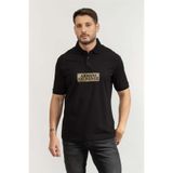Armani Exchange Polo Yaka T-Shirt Siyah, XL, XM001885AF21324, BLACK DIAGONAL GOLD, Erkek