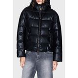 Armani Exchange Regular Fit Kapüşonlu Kapitoneli Parlak Şişme Mont Bayan Mont XW000673 AF16106 UC001 - Siyah