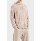 Armani Exchange Regular Fit Kapüşonlu Yaka Örme Kazak Erkek Kazak 6DZM1B ZM4DZ 17AB - Krem - XL
