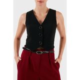 Armani Exchange Regular Fit V Yaka Düğmeli Yelek Bayan YELEK XW001279 AF16148 UC001