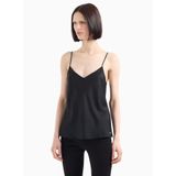 Armani Exchange Saten Bluz V Yaka Askılı , M, 8NYH05-YNZ5Z, Siyah, Kadın