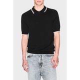 Armani Exchange Siyah Fermuarlı Regular Fit Polo Yaka T-shirt, S, XM001977 AF20139 UC001, SİYAH, Erkek