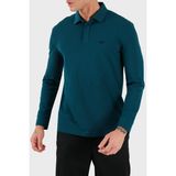 Armani Exchange Slim Fit Pamuklu Logolu Polo Yaka T Shirt Erkek Polo Yaka Sweat XM001288 AF17321 UB022 - Petrol