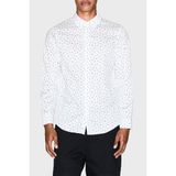 Armani Exchange Tamamı Logolu Pamuklu Regular Fit Uzun Kollu Gömlek Erkek Gömlek XM001942 AF19194 F0027 - XL - Beyaz