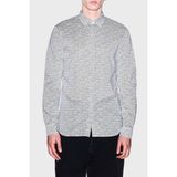 Armani Exchange Tamamı Logolu Slim Fit Uzun Kollu Gömlek Erkek Gömlek XM000625 AF13184 F0219 - 2XL - Kırık Beyaz