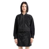 Armani Exchange Taşlı % 100 Pamuk Relaxed Fit Kolej Yaka Bomber Ceket Bayan Ceket 6DYB23 Y19QZ 0204