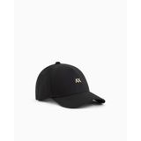 Armani Exchange Women's Salin de Giraud, altın logo, beyzbol şapkası, siyah, tek beden