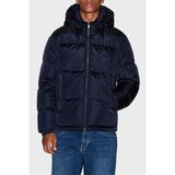 Armani Exchange XM000348 AF12286 UB101 Lacivert Desenli Kapüşonlu Dolgulu Şişme Erkek Mont