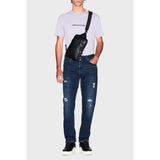 Armani Exchange Yırtıklı Streç Pamuklu Skinny Fit Normal Bel Dar Paça Jeans Erkek Kot Pantolon XM000070 AF15188 MB010 - Lacivert - 33