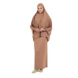 Armanım Kadın İki Parça Namaz ve Ümre Elbisesi (Vizon, Standart)