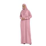 Armanım Kadın Tek Parça Namaz ve Ümre Elbisesi (AÇIK PEMBE, STANDART)