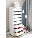 Armarks 8 Sepetli Çok Amaçlı Dolap Beyaz Renk Suntalam Malzeme 109 cm Yükseklik 30 cm Derinlik