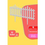 Armarks Dekoratif Bahçe Çiti, Plastik Çit, Peyzaj Çiti, Modern Bahçe Çiti 10 Adet (5,90METRE) 39X59CM