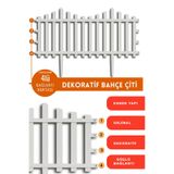 Armarks Dekoratif Bahçe Çiti, Plastik Çit, Peyzaj Çiti, Modern Bahçe Çiti 4 Adet (2,36 METRE) 39x59cm