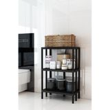 Armarks Scaffale 3 Banyo Rafı, Plastik Kitaplık, 3 Raflı Organizer, Banyo Rafı, Bahçe Balkon Organizeri