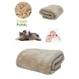 Armashine Peluş Kedi Köpek Bebek Battaniyesi - Evcil Hayvan İçin Yumuşak Kahve Battaniye 1.Sınıf