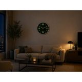 Armasse Fosforlu Rakamlı Dekoratif Duvar Saati 30 x 30 cm Gece Parlayan Modern Tasarım